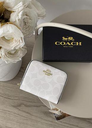 Кошелек coach mini белый