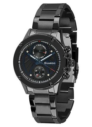 Guardo 012759-4 мужские часы черный циферблат стальной браслет
