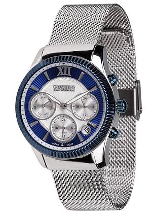 Guardo luxury s01861-2 женские часы серебристый/синий циферблат стальной браслет