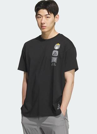 Футболка чоловіча adidas multi graphic ke3720 s чорна з принтом
