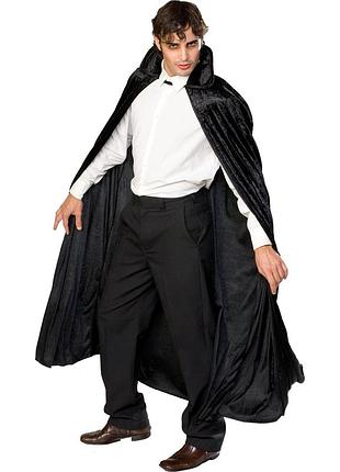 Карнавальный плащ на хелловин rubie's long crushed velvet cape (новый)