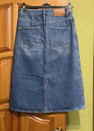 Юбка джинсовая миди massimo dutti p.40-42 (m-l) 2