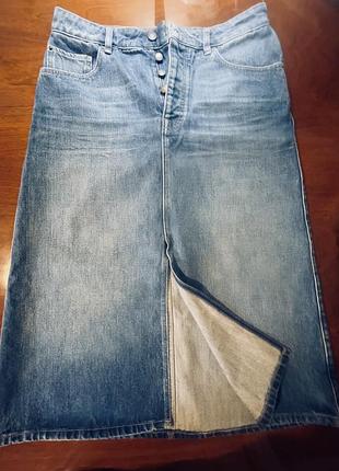 Юбка джинсовая миди massimo dutti p.40-42 (m-l) 8