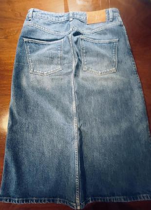 Юбка джинсовая миди massimo dutti p.40-42 (m-l) 7