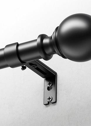 Карниз для штор 80-230 см gardinenstange de-a99-blk-m настінний регульований карниз для штор із круглими наконечниками