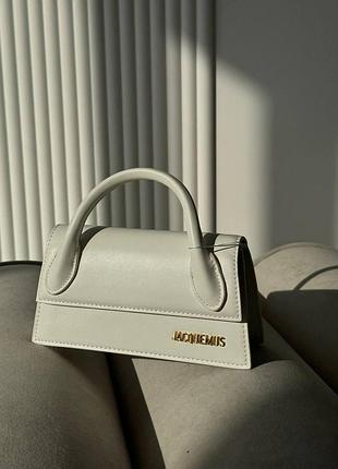 Jacquemus le chiquito long leather top white