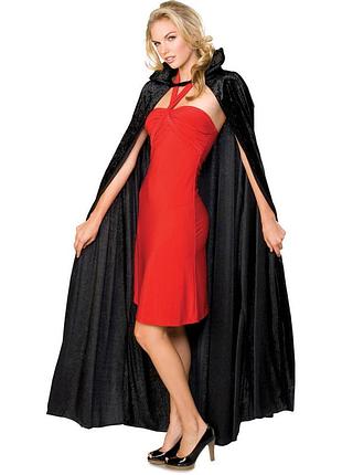 Карнавальный плащ накидка на хелловин rubie's long crushed velvet cape (новый)