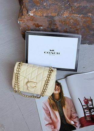 Coach tabby shoulder bag 26 pastel лимонний