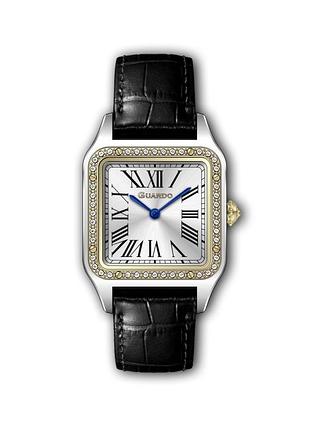 Guardo 012832-5 жіночий годинник сріблястий циферблат шкіряний ремінець