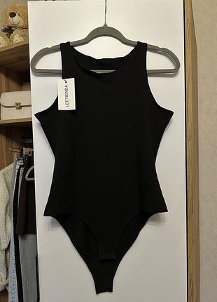 Жіноче боді leetienda чорне без рукавів