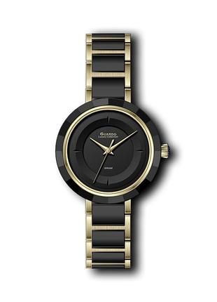 Guardo luxury s03016-4 жіночий годинник чорний циферблат сталевий браслет