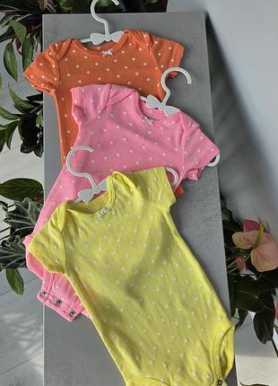 Боді для дівчаток carter's, розмір 6 місяців, в горох