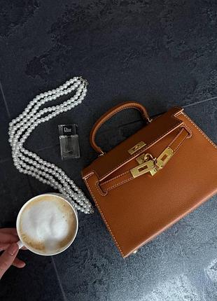 Hermès kelly 20 brown/gold