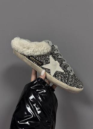 Golden goose | superstar metallic silver fur premium ❄️