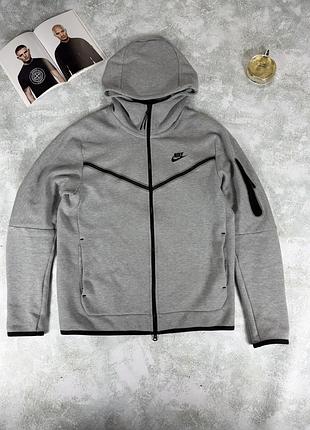 Кофта чоловіча nike tech fleece сіра розмір m