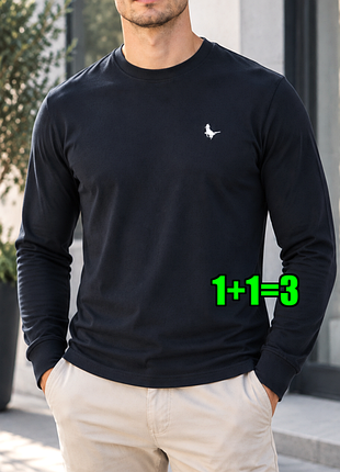 🤩1+1=3** фирменный темно-синий мужской свитер лонгслив jack wills, размер 42 - 44