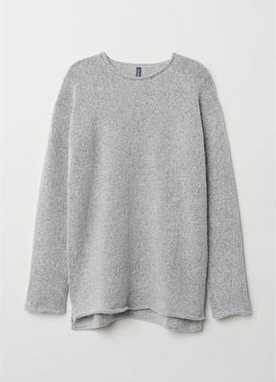 Джемпер жіночий h&m оверсайз тонкої в'язки сірий