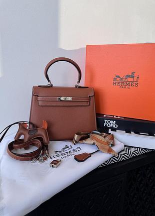 Hermès kelly | médium brown / silver premium