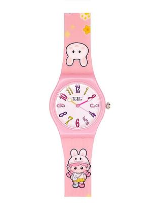 Дитячий годинник better 012 bunny рожевий для дівчаток кварцовий стрілочний годинник на руку