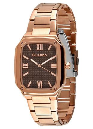 Guardo 012754-4 жіночий годинник коричневий циферблат сталевий браслет