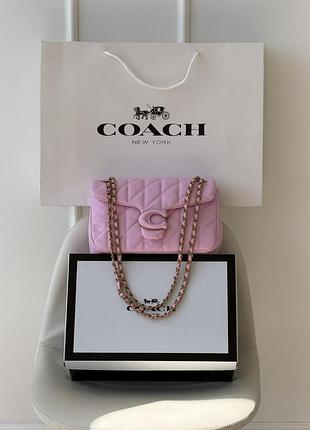 Coach tabby shoulder bag 26 pastel рожевий