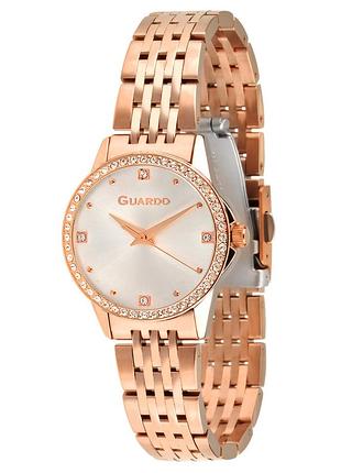 Guardo premium 012789-7 жіночий годинник сріблястий циферблат сталевий браслет