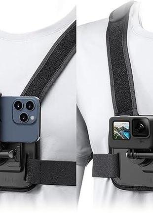 Нагрудное крепление для телефона и экшн-камеры ulanzi go-quick ii chest strap mount cm028 держатель нагрудный для экшн-камеры