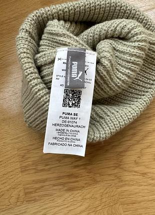 Шапка унісекс puma beanie сіра 3