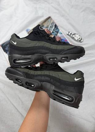 Чоловічі кросівки nike air max 95 black khaki🖤💚