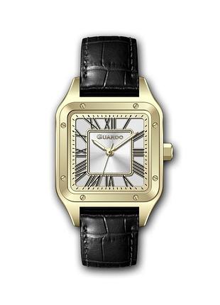 Guardo premium 012835-3 жіночий годинник сріблястий циферблат шкіряний ремінець