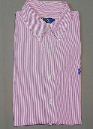 Воротник 41 см polo ralph lauren size l в полоску рубашка 
100% cotton