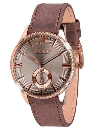 Guardo s01863-5 мужские часы серый циферблат кожаный ремешок