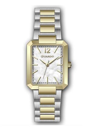 Guardo premium 012814-3 женские часы белый циферблат стальной браслет
