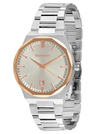 Guardo 012740-3 мужские часы серебристый циферблат стальной браслет