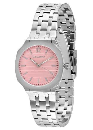 Guardo premium 012780-2 женские часы розовый циферблат стальной браслет