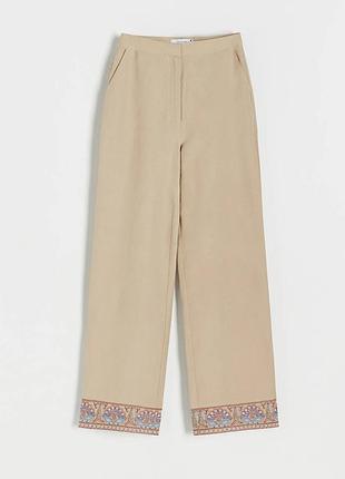 Брюки прямые брюки из льна