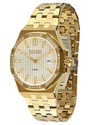 Guardo luxury s03009-3 мужские часы серебристый циферблат стальной браслет