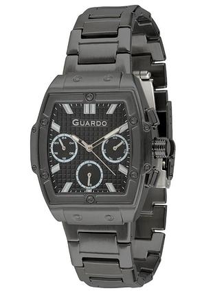 Guardo premium 012691-3 мужские часы чёрный циферблат стальной браслет