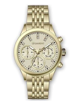 Guardo premium 012822-2 женские часы золотистый циферблат стальной браслет