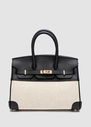 Сумка эрмес гермес хермес эрме birkin 25 black/canvas