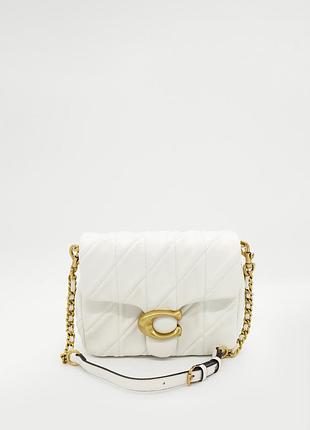 Coach pillow tabby quilted in white
