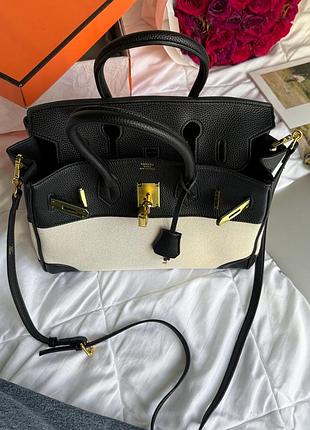 Hermès birkin 30 black/canvas