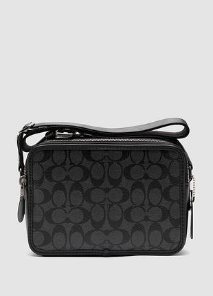 🦁 coach charter signature coated canvas crossbody 24 bag - ji/charcoal