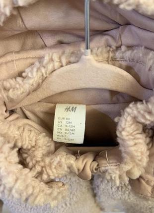 Куртка для дівчаток h&m рожева з капюшоном 4