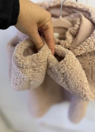 Куртка для дівчаток h&m рожева з капюшоном 5