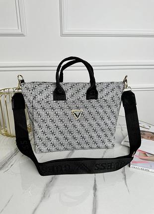 Сумка guess medium шоппер светло-серый