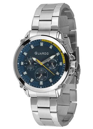 Guardo 012708-2 мужские часы синий циферблат стальной браслет
