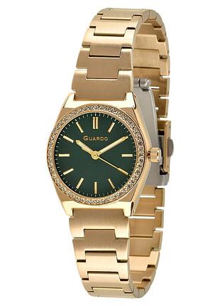 Guardo premium 012793-4 жіночий годинник зелений циферблат сталевий браслет