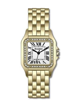Guardo premium 012687-7 женские часы серебристый циферблат стальной браслет