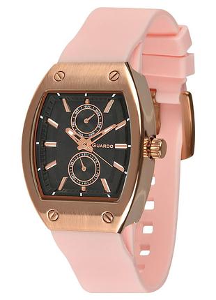 Guardo premium 012755-6 женские часы чёрный циферблат силиконовый ремешок